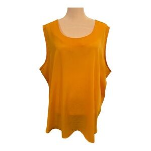Woman Erena by Irene Koenig Sleeveless Plus Size Yellow Top Women’s Size 2X